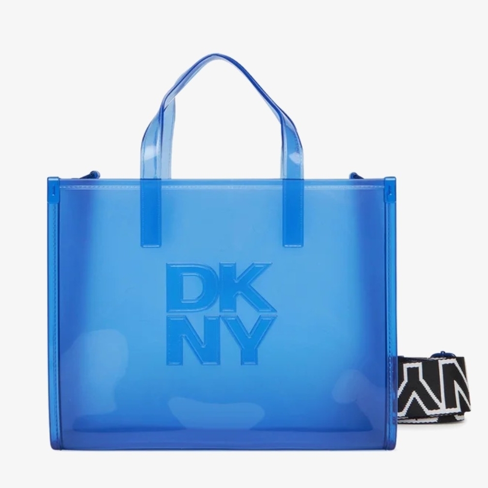 DKNY Vibrant Blue See-Through Tote - Picture 3 of 4